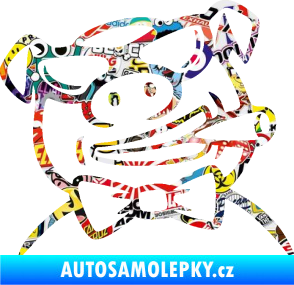 Samolepka Prase 005 pravá s doutnikem Sticker bomb