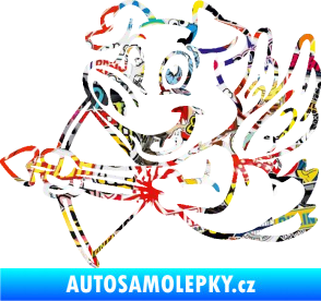 Samolepka Prase 005 levá s křídly a lukem Sticker bomb