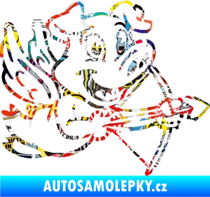 Samolepka Prase 005 pravá s křídly a lukem Sticker bomb