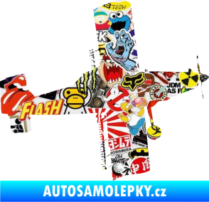 Samolepka Práškovací letoun Čmelák pravá Sticker bomb