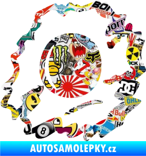 Samolepka Průstřel 002 levá Sticker bomb