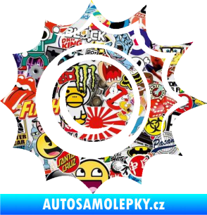 Samolepka Průstřel 003 levá Sticker bomb