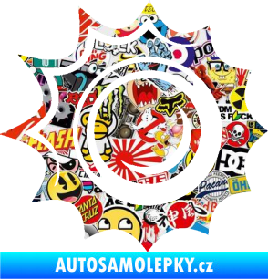 Samolepka Průstřel 003 pravá Sticker bomb