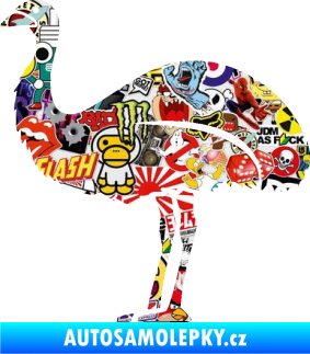 Samolepka Pštros 002 levá Sticker bomb