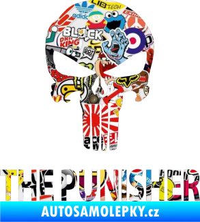 Samolepka Punisher 002 s nápisem Sticker bomb