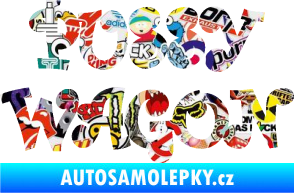 Samolepka Pussy wagon nápis  Sticker bomb
