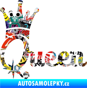 Samolepka Queen 002 s korunkou Sticker bomb