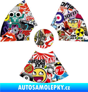 Samolepka Radioactive 001 radiace Sticker bomb