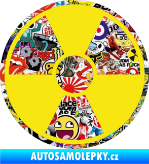 Samolepka Radioactive barevný Sticker bomb
