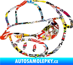Samolepka Rally pig 003 levá Sticker bomb