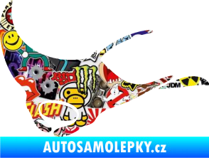 Samolepka Rejnok 003  levá manta Sticker bomb