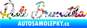 Samolepka Řídí brunetka nápis Sticker bomb