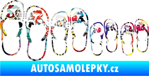 Samolepka Rodina v autě botičky 001 Sticker bomb