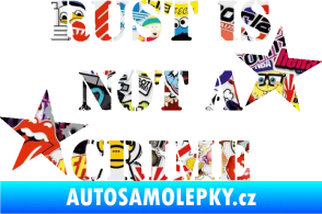 Samolepka Rust is not crime nápis Sticker bomb