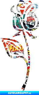 Samolepka Růže 005 levá Sticker bomb