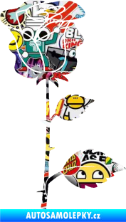 Samolepka Růže 007 pravá Sticker bomb