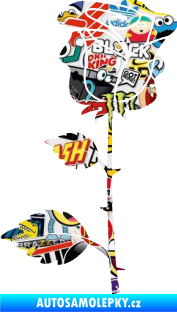 Samolepka Růže 007 levá Sticker bomb