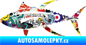 Samolepka Ryba 013 levá tuňák Sticker bomb