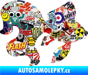 Samolepka Ryba 019 pravá závojnatka Sticker bomb