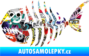 Samolepka Ryba kostra 004 levá Sticker bomb