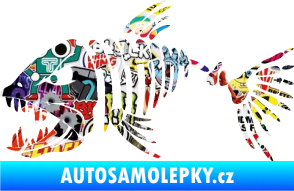 Samolepka Ryba kostra 005 levá Sticker bomb