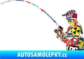 Samolepka Rybář 001 levá Sticker bomb