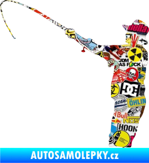 Samolepka Rybář 004 levá Sticker bomb