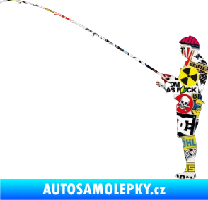 Samolepka Rybář 008 levá Sticker bomb