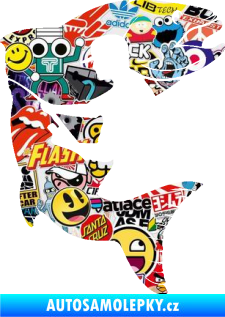 Samolepka Rybář 020 levá Sticker bomb