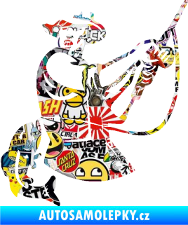 Samolepka Rybář 024 levá úlovek Sticker bomb