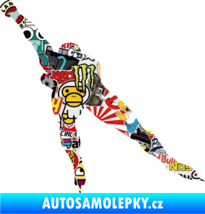Samolepka Rychlobruslení levá Sticker bomb