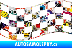 Samolepka Šachovnice 010 Sticker bomb