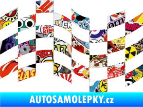 Samolepka Šachovnice 021 Sticker bomb