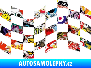 Samolepka Šachovnice 022 Sticker bomb