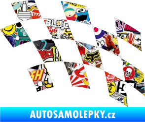 Samolepka Šachovnice 038 Sticker bomb