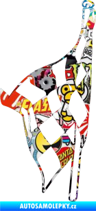 Samolepka Šachovnice 058 Sticker bomb