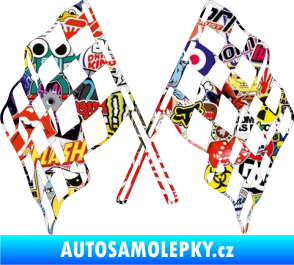 Samolepka Šachovnice 062 Sticker bomb