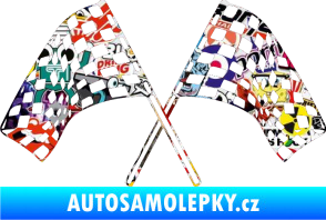 Samolepka Šachovnice 064 Sticker bomb