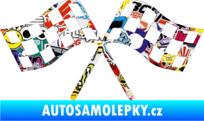 Samolepka Šachovnice 065 Sticker bomb