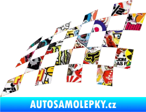 Samolepka Šachovnice 077 Sticker bomb