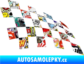 Samolepka Šachovnice 078 Sticker bomb