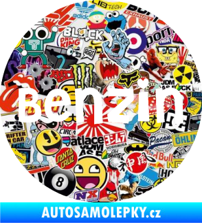 Samolepka Samolepka na víčko od nádrže 008 benzín Sticker bomb