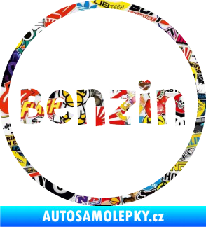 Samolepka Samolepka na víčko od nádrže 009 benzín Sticker bomb