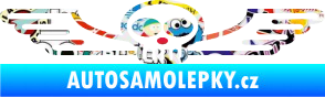 Samolepka Samolepka na zadní sklo 001 lebka s křídly Sticker bomb
