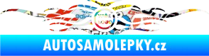 Samolepka Samolepka na zadní sklo plameny se znakem Sticker bomb