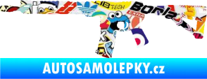 Samolepka Samopal 007 levá Sticker bomb