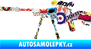 Samolepka Samopal 008 levá Sticker bomb