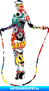 Samolepka Skákání přes švihadlo 001 levá skipping rope Sticker bomb