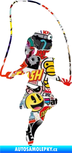 Samolepka Skákání přes švihadlo 003 pravá skipping rope Sticker bomb
