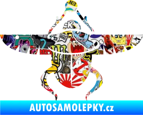 Samolepka Skarab - brouk vruboun 001 egyptský symbol Sticker bomb